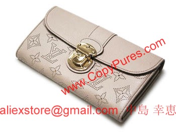 ルイヴィトンヴィトンマヒナ財布プレスロックファスナー長財布ポルトフォイユイリス　サーブル　M58094